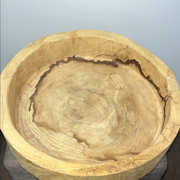 Rustic Wooden Handmade Bowl - Picture 4 of 10